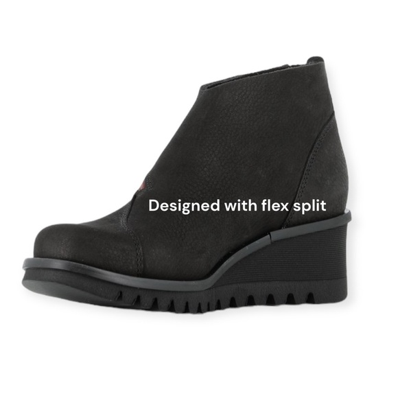 LOINTS OF HOLLANDER Low Wedge Lug Boot Lightning Black Nubuck Leather Re… - Picture 14 of 17